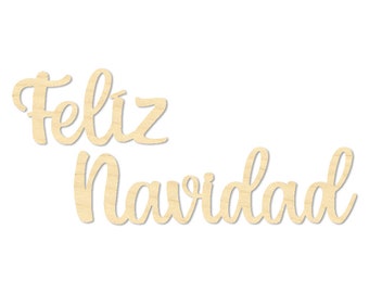 Felíz Navidad Sign- Wooden Script Sign- Spanish Sign- Merry Christmas Sign