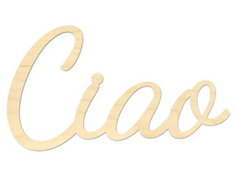 Ciao Laser Cut Sign – Wooden Italian Wall Decor for Kitchen