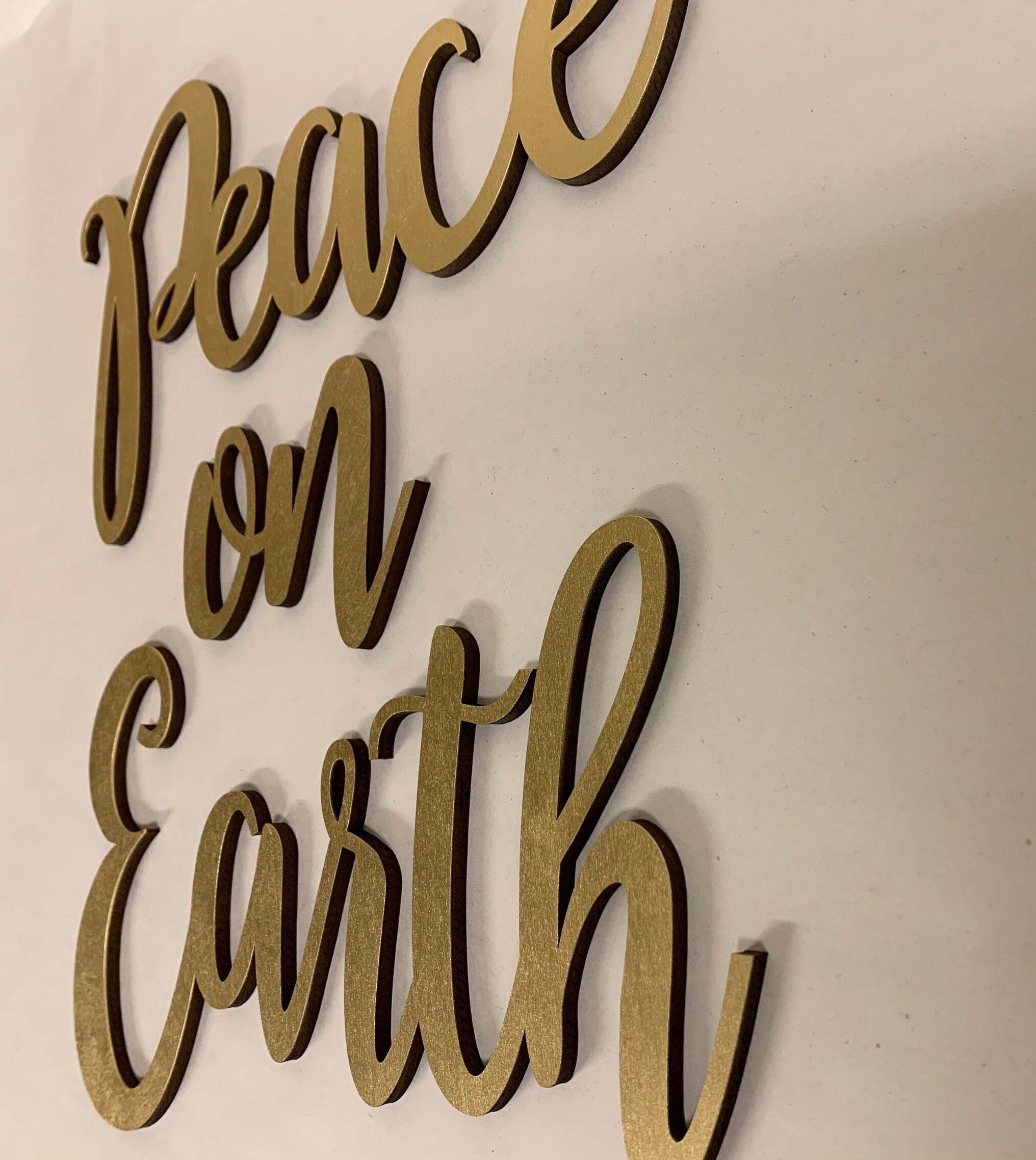 Peace on Earth Laser Cut Sign-peace on Earth Wording - Etsy