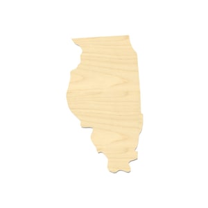 Illinois State Shape- Laser Cut Illinois State Shape