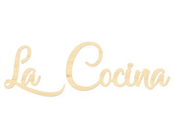 La Cocina Wording- Spanish Kitchen Sign