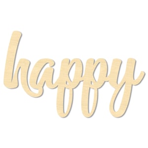 Laser Cut Happy Sign – Elegant Home Décor for Joyful Spaces