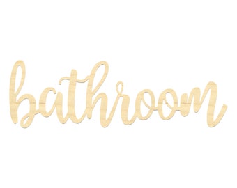Bathroom Sign- Bathroom Wording- Bathroom Door Sign- Room Marker Sign