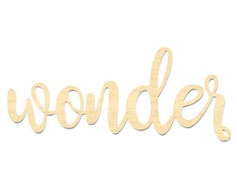Wonder Sign- Wonder Wall Sign- Wonder Wording Laser Cut Out Sign