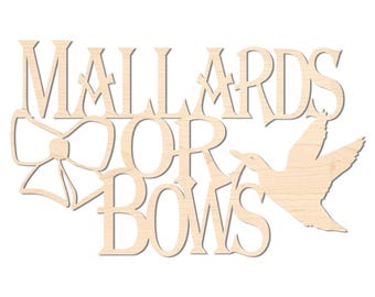 Mallards or Bows Gender Reveal Sign | Duck Hunting Baby Sprinkle | Baby Shower Sign
