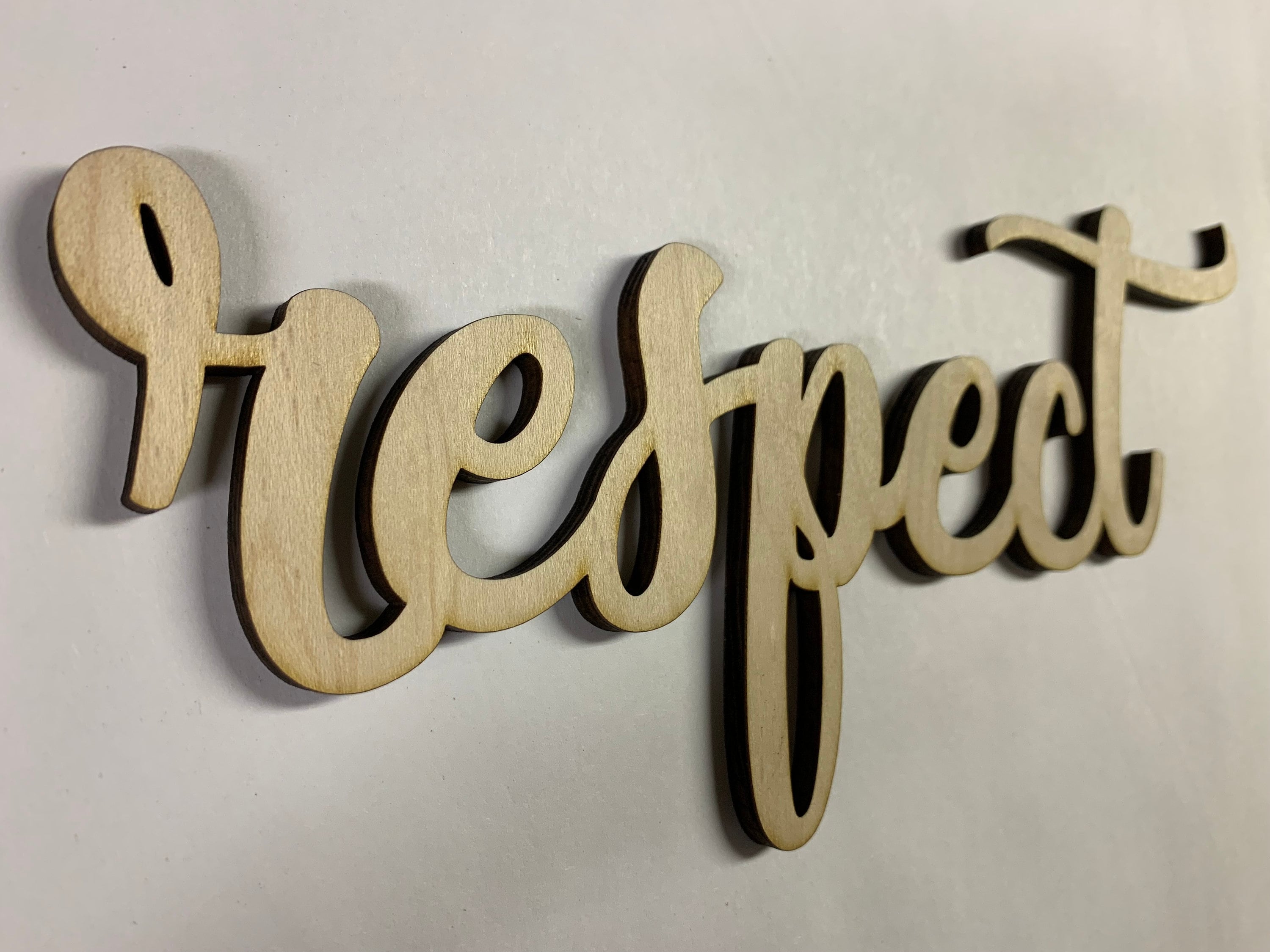 Respect Sign- Respect Wooden Wording- Respect- Laser Cut Respect