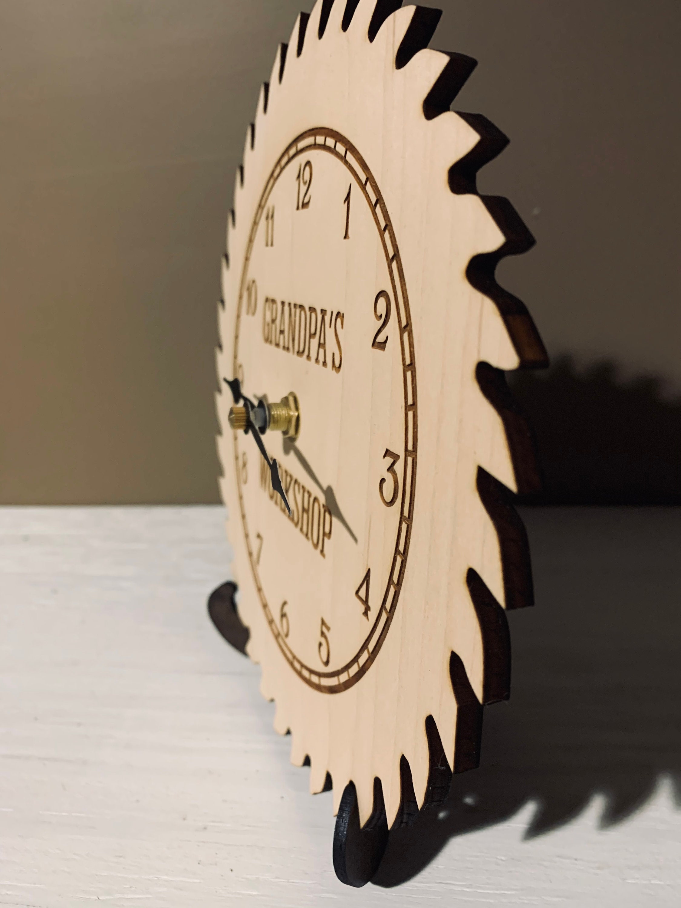 Saw Clock Custom Clock Saw Blade Clock Wooden Etsy
