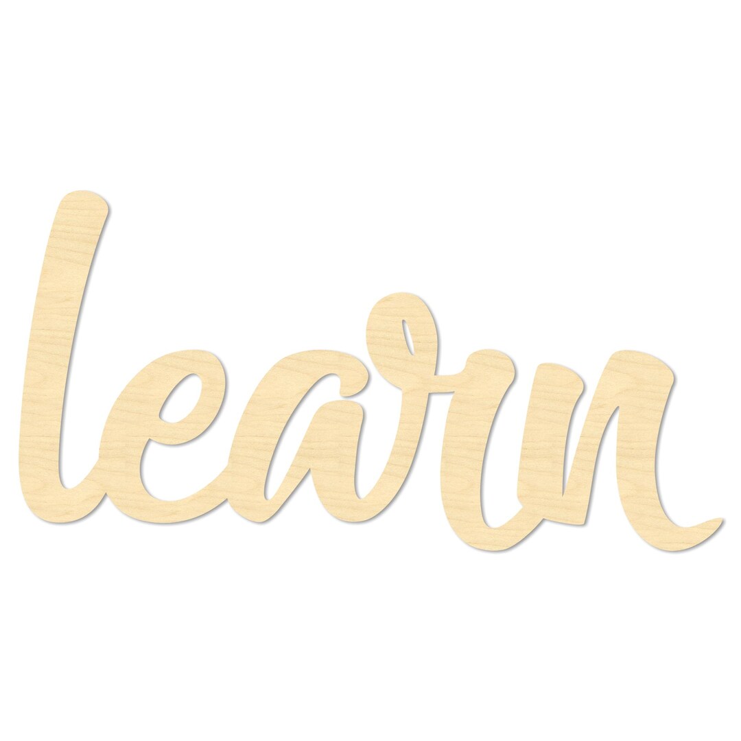 Leaarning Sign Learn Sign Wooden Learn Wording - Etsy