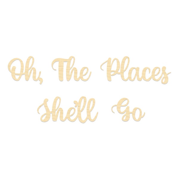 Oh The Places She'll Go Sign- Oh, The Places She'll Go Backdrop Sign- Wooden Script Sign