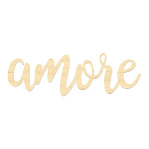 Amore Laser Cut Sign- Italian Love Wording