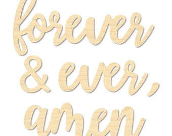 Forever and Ever Amen Sign: Customizable Sign for Weddings and Gifts