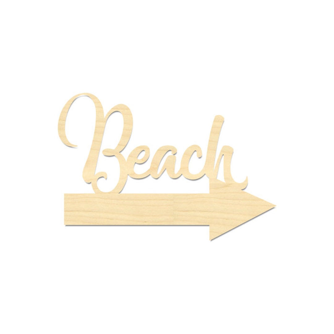 Beach Arrow Sign Beach Sign With Arrow - Etsy
