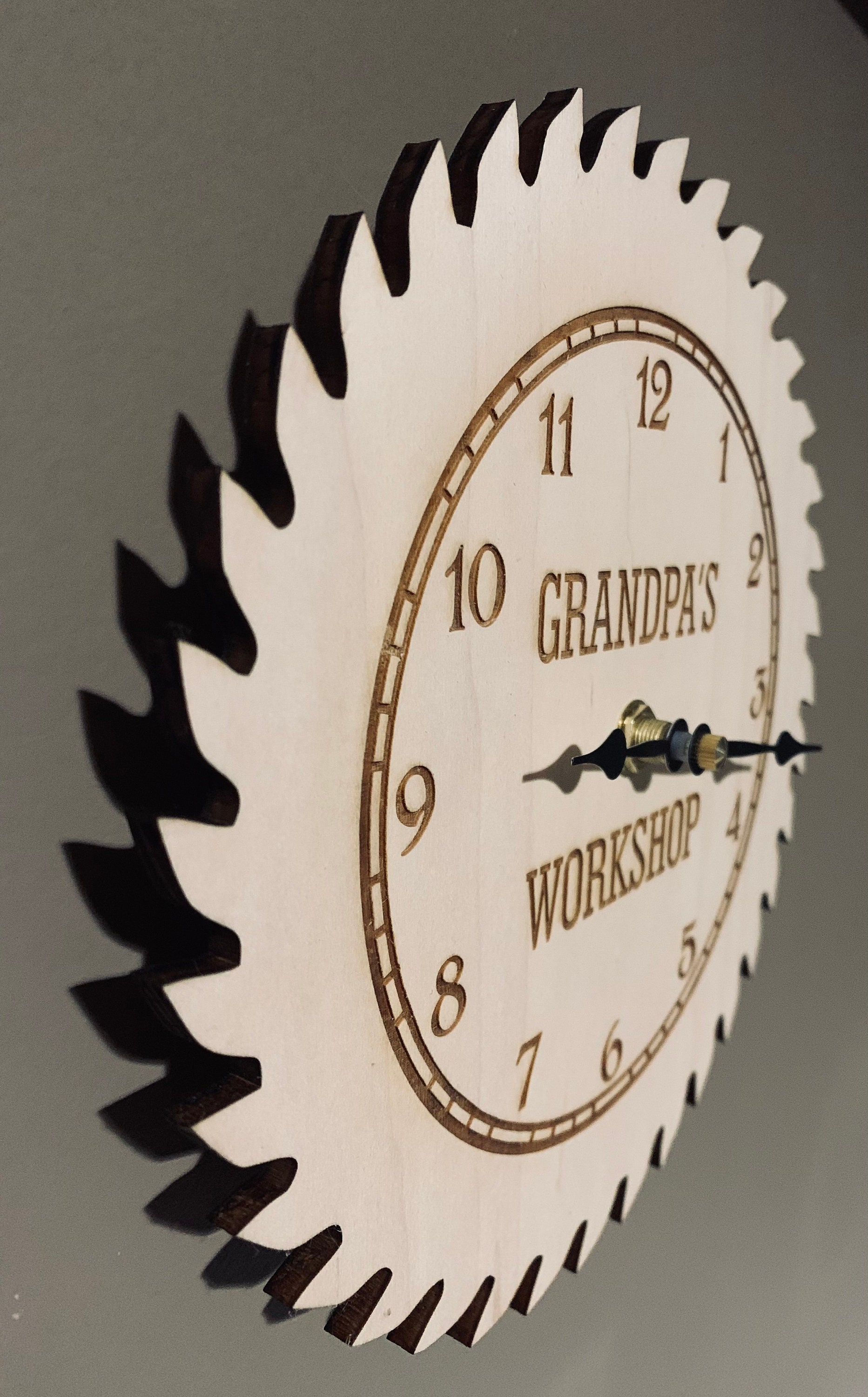 Saw Clock Custom Clock Saw Blade Clock Wooden Etsy