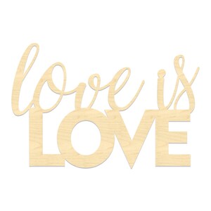 Love is Love Sign- Wooden Script Sign- Equality Sign