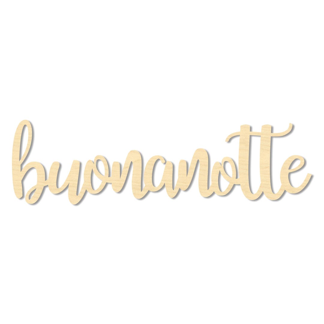 Buonanotte Sign- Italian Good Night Sign - Etsy