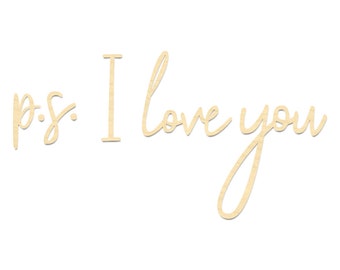 P.S. I Love You Wooden Wall Decor | Bedroom Love Sign