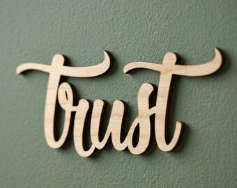 アイドル [MINYYUNY] Trust Lettering Brown Trust Wording Sign-laser Cut Trust Sign - Etsy