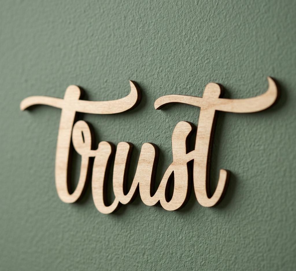 アイドル [MINYYUNY] Trust Lettering Brown Trust Wording Sign-laser Cut Trust Sign - Etsy