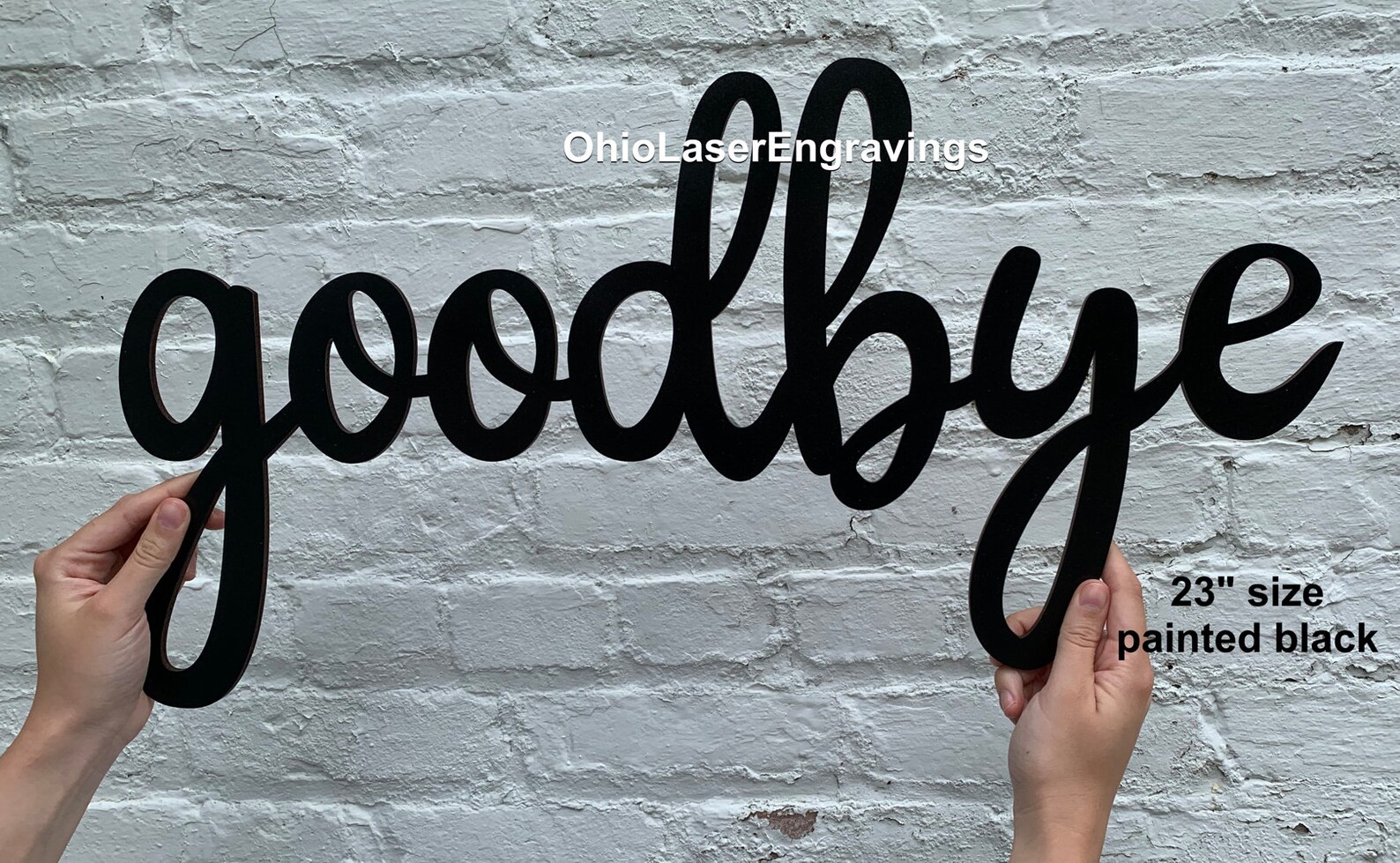 Goodbye Sign- Goodbye Door Sign- Goodbye Cut Out Wording - Etsy