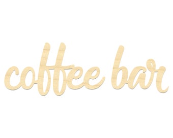 Coffee Bar Sign - Rustic Kitchen Wall Decor - Coffee Signs