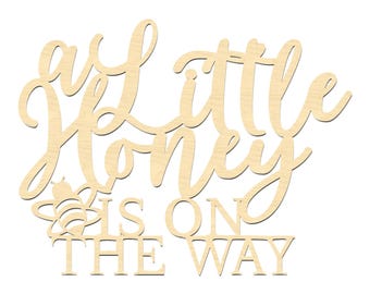 A Little Honey Bee Is on the Way Sign – Elegant Decoration for Honey Bee-Themed Baby Showers