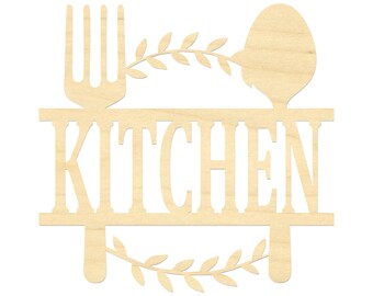 Unique Kitchen Wall Art: Wooden Fork and Spoon Wreath Decor