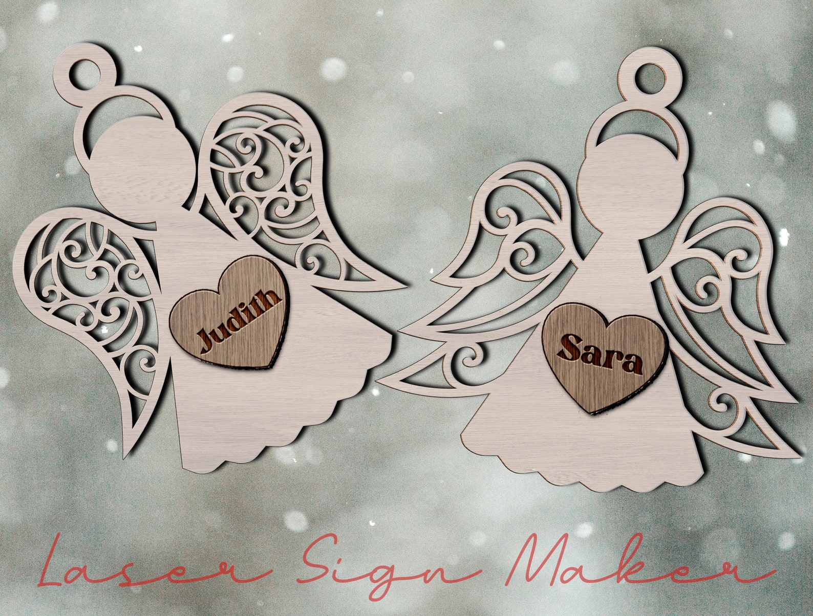 Angel Memorial Ornament Svg Christmas Ornament Etsy