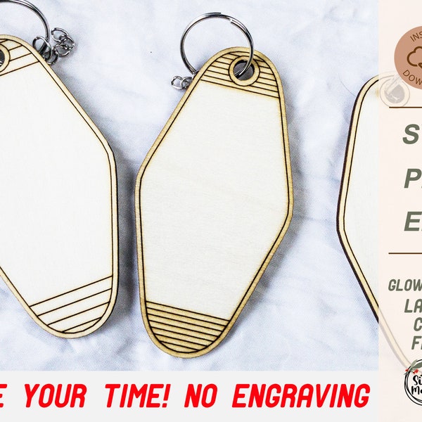 Motel Keychain Blank Wood Etsy