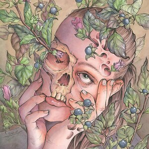 Death of the Botanist // Original Artwork // Ink and Watercolor // 11x14&quot;