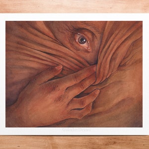 Another Strange Visitor // 8x10&quot; Giclee Art Print // Watercolor // body horror
