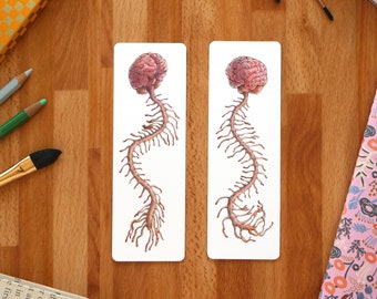 Creepy jellyfish// Bookmarks // set of 2 // anatomical art