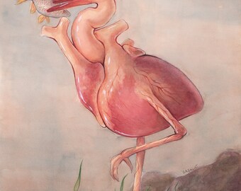 Heron // Original Artwork // Watercolor // 11x14" // anatomical art