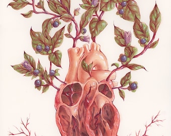 Nourish // Originalkonstverk // Akvarell och gouache // 28x43 cm