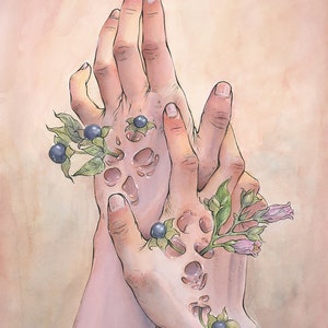 The Botanist&#39;s Illness // Original Artwork // Ink and Watercolor // 11x14&quot;