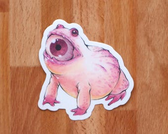 Chonky Frog Eyeball // 3" Vinyl Die cut Stickers // "Chonkeye"