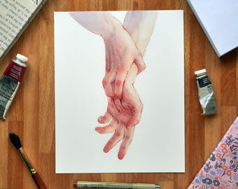 Dig Deeper // Giclee Art Print // Watercolor // Body Horror