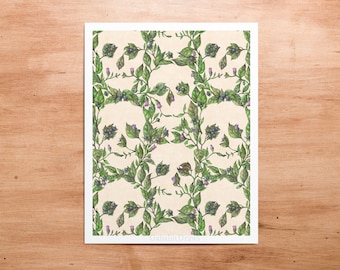 Atropa belladonna // Deadly Nightshade // Giclee Art Print // Ink and Watercolor