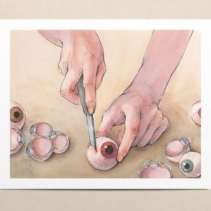 Slice // 10x8&quot; Giclee Art Print // Ink and Watercolor