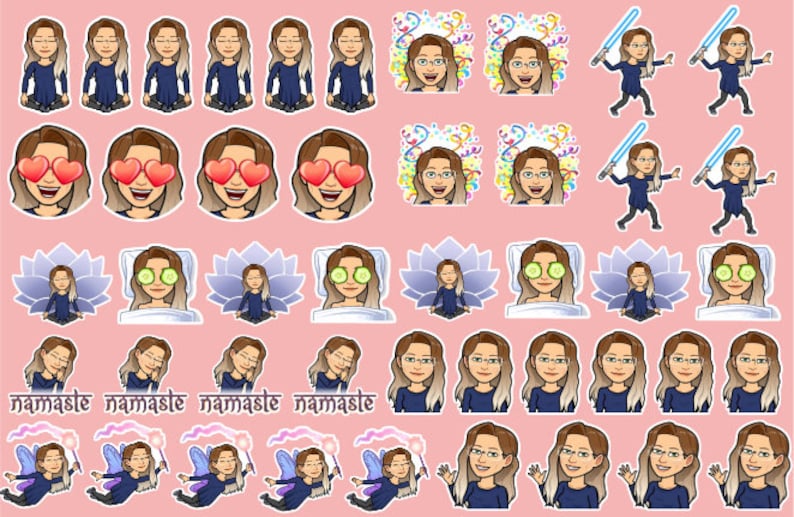 Bitmoji Stickers I will turn your Bitmoji into a sticker Now | Etsy