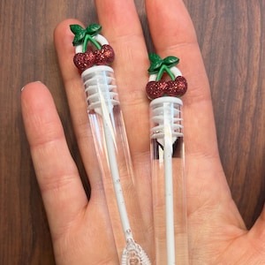 Two-tti Frutti Cherries Bubble Favor Tutti Twotti Party Supplies Life is a Bowl of Cherry on Top Bubbles Wand Tube Goodie Loot Bag Stuffer