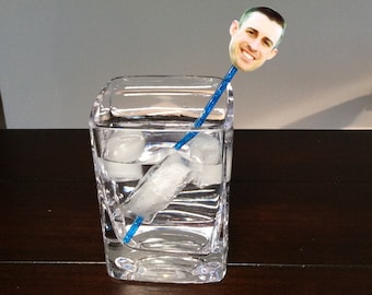 Photo Cocktail Stirrers, Your Face Drink Stirring Sticks, Picture Swizzle Sticks, Funny Photo Stirrers 21st, 30th, 40th 50th 60th 70th