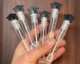 Graduation Bubble Tubes, Black and Gold Graduation Party Favors, Bubble Wands Tubes Send Off, Kids Kindergarten First Graduation Party Stuff