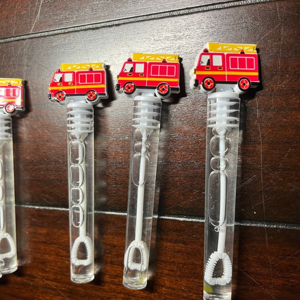 Fire Truck Bubble Favor, Trucks Favor, Kids Birthday Party Favor, Fire Trucks Party Supplies, Fire Trucks Bday Theme goodie bag stuffer