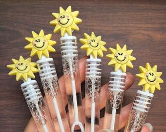 Sunshine Bubble Tubes, First Year Trip Around the Sun Party Favors, Sun Bubble Wands Goodie Bag Stuffers, Our Little Sunshine Birthday Theme