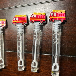 Fire Truck Bubble Favor, Trucks Favor, Kids Birthday Party Favor, Fire Trucks Party Supplies, Fire Trucks Bday Theme goodie bag stuffer