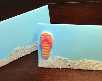 flip flop place cards beach name cards flip flops escort etsy