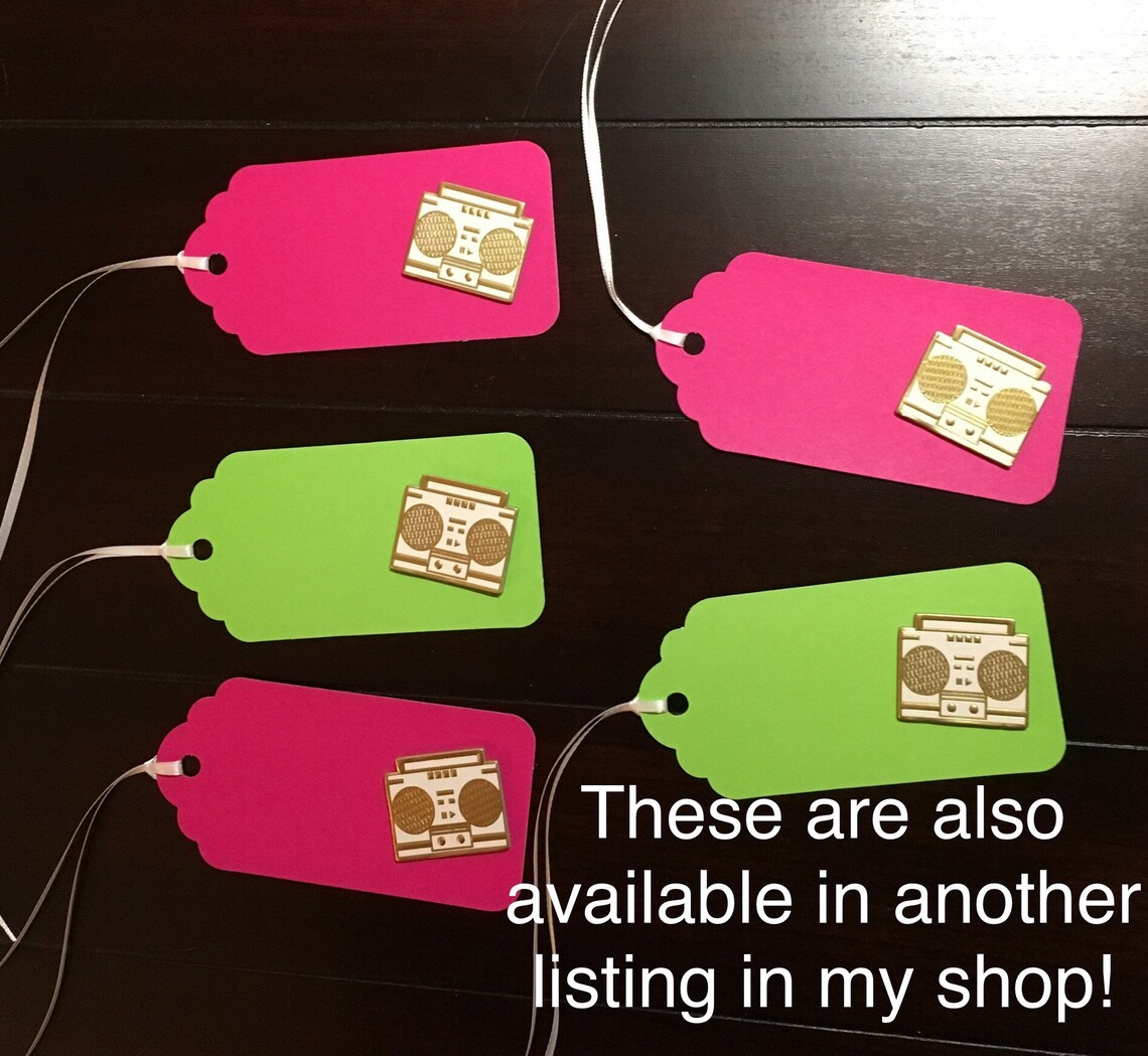 Boom Box Place Cards Boombox I Love the 80s Escort Cards Etsy