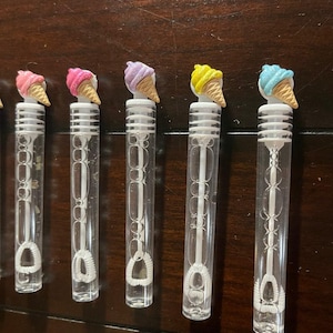 Ice Cream Cones Bubble Favors Wand Here&#39;s the Scoop Goodie Bag Thanks for making my party Sweet Summer Birthday Supplies We all scream Four