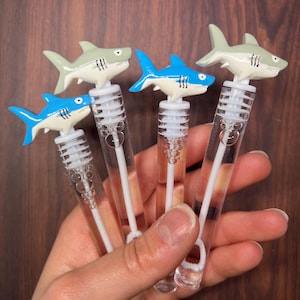 Sharks Bubble Favor Kids Goodie Loot Bag Thanks for Making my Party Jawsome Party Favor Supplies Jaws In 2 the Deep Shark Attack Bubble Tube
