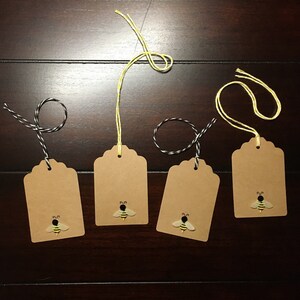 Bee Tags, Bumble Bees Favor Tags, Bee Baby Bridal Shower, Bumble Bee Gift Tags, Bee Favor Tags, Mommy to Bee Tags, Honey Bee Tags - 12/order